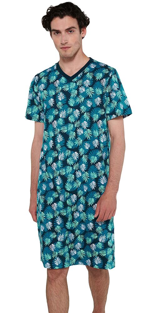 Bavlněná pánská noční košile Vamp 20714 blue depths