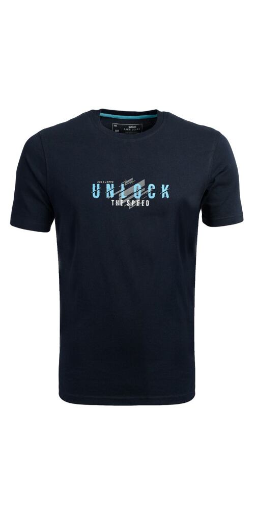 Pánské tričko s krátkým rukávem PakoJeans Unlock navy