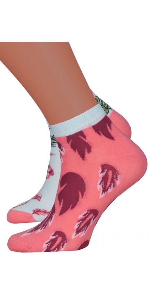 Kotníčkové dámské ponožky More 13034 mint-losos