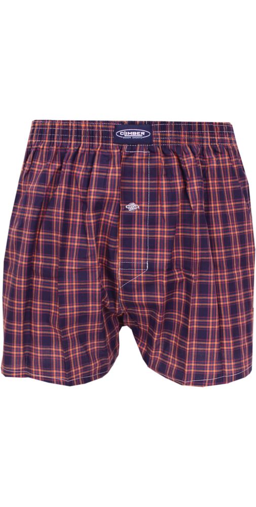 Moderní plátýnkové trenýrky Climber 3100C8 navy-orange kostka