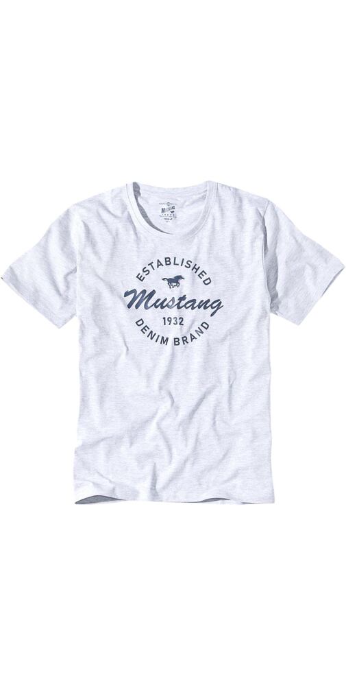Mustang tričko s krátkým rukávem pro muže 4175-2100 šedý melír