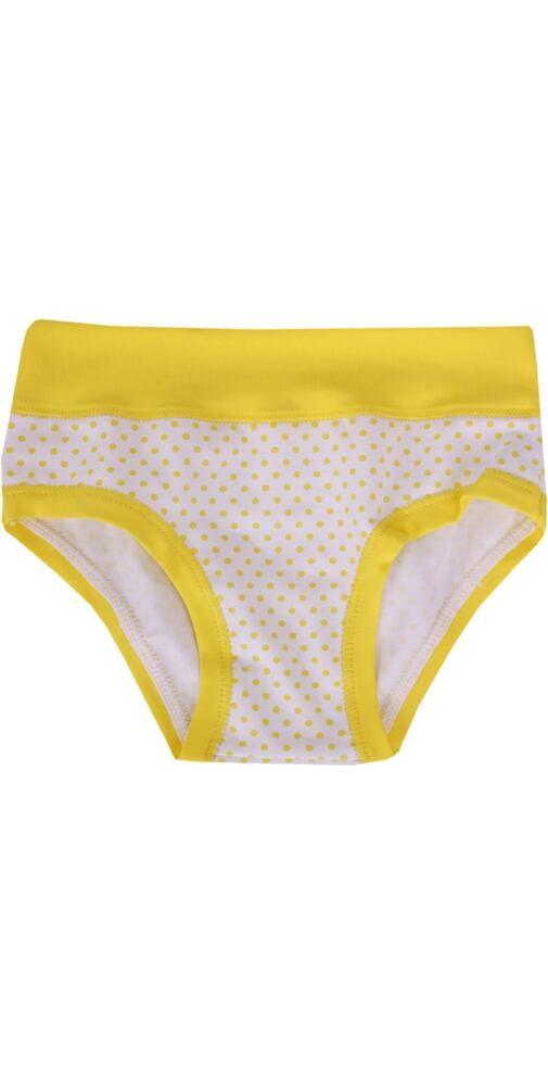 Bavlněné kalhotky pro holčičky Emy Bimba B2445 žlutá puntík