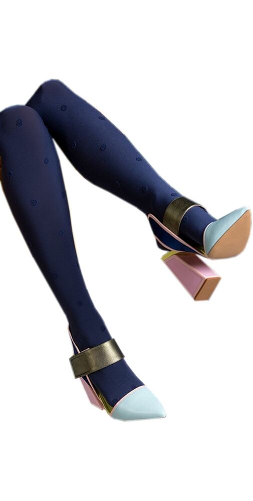 Punčochové kalhoty se vzorem Gabriella Nelly navy
