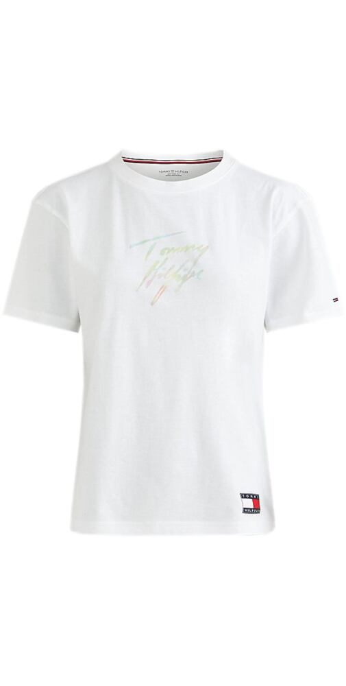 Dámské tričko Tommy Hilfiger UW0UW02262 bílé Organic cotton