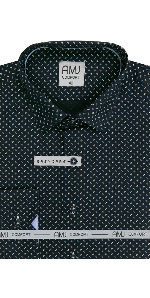 Košile s dlouhým rukávem AMJ Comfort VDBR 1235 navy