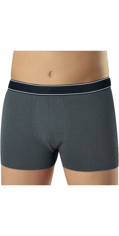 Pánské boxerky s přiznanou gumou v pase Andrie PS 5706 grafit
