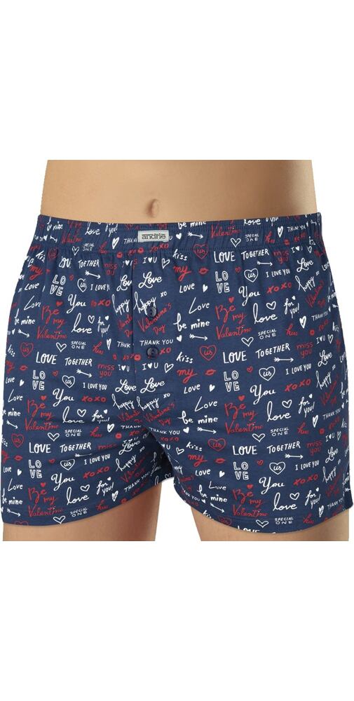 Pánské trenky s romantickým motivem Andrie PS 5715 navy