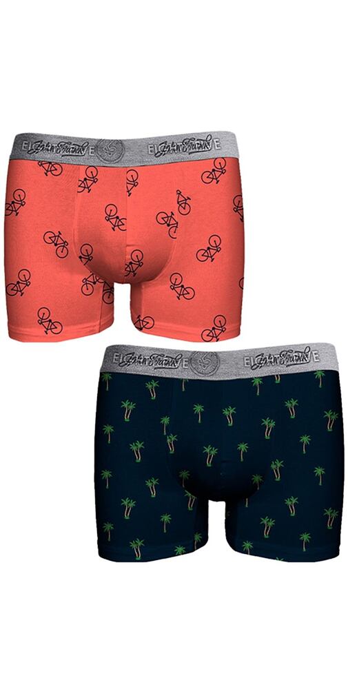 Pánské boxerky John Frank JF2BEF28 duo pack navy-coral