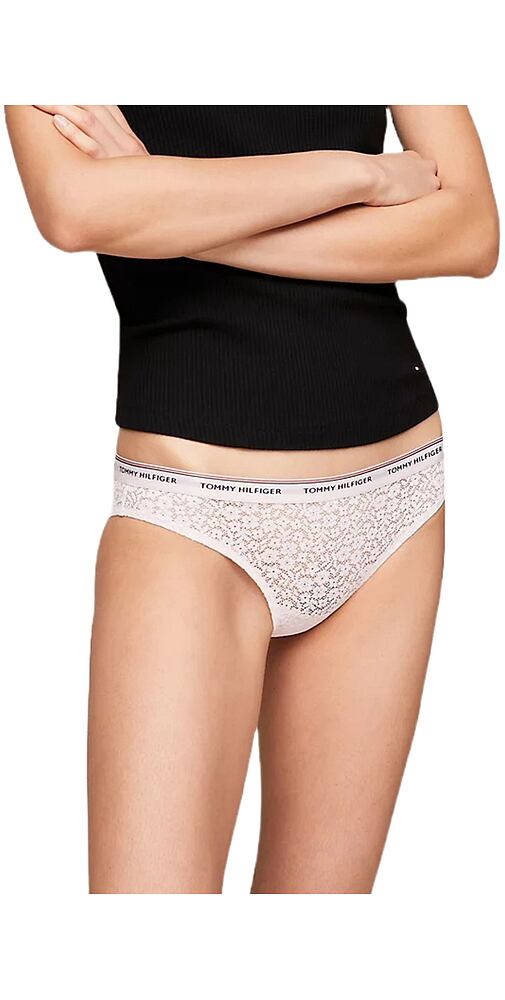 Krajkové klasické  kalhotky Tommy Hilfiger UW0UW04897 sv.růžové