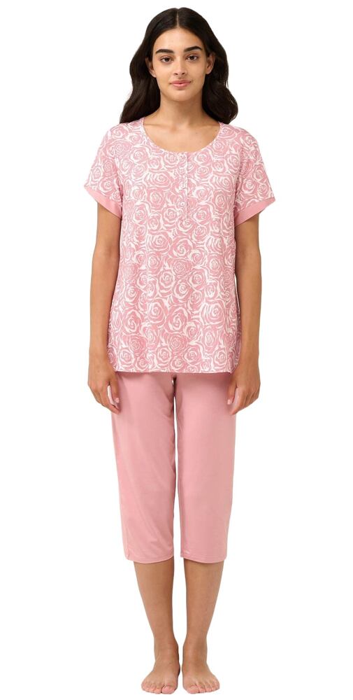 Dámské pyžamo Vamp s knoflíkovou légou 22003 pink blush