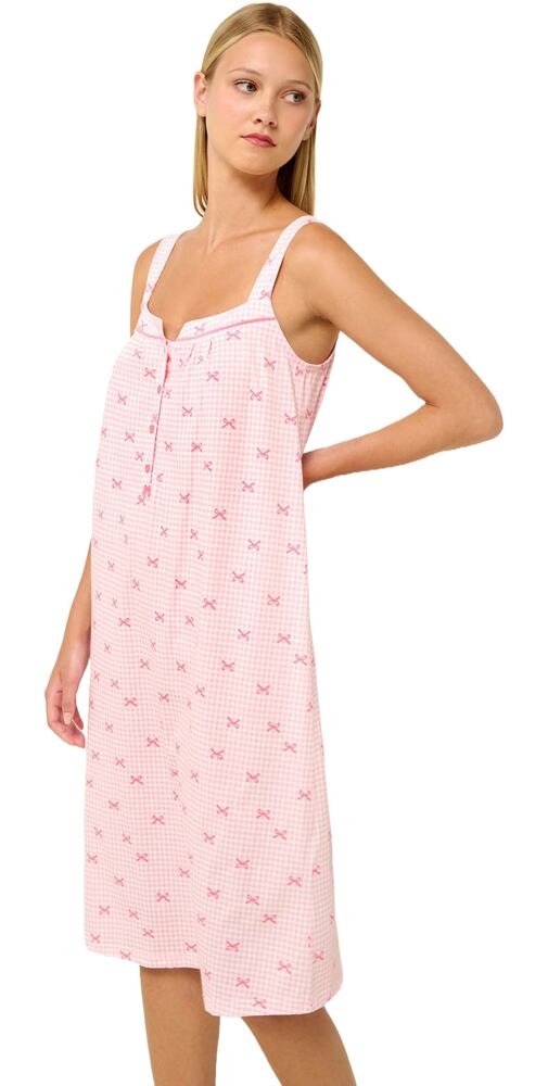 Bavlněná noční košile Vamp 22267 pink sea