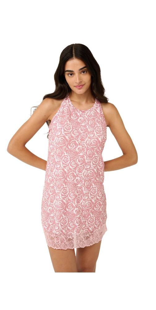 Dámská letní noční košile Vamp s krajkou na zádech 22810 pink blush