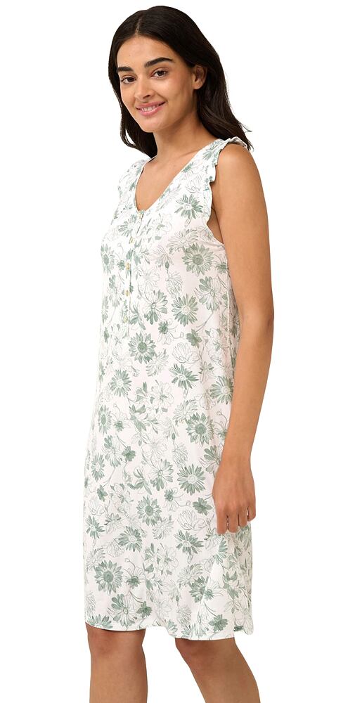 Letní noční košile Vamp s potiskem slunečnic 22081 blue matcha