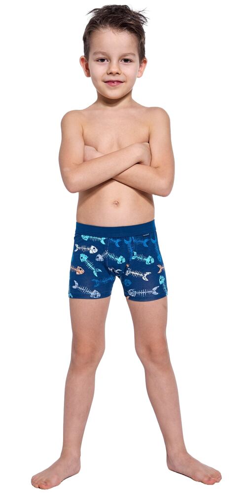 Chlapecké boxerky Cornette Kids Fishbone navy