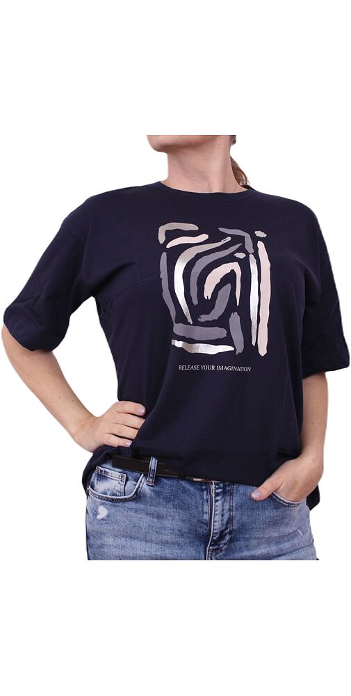 Stylové dámské tričko Latynka 504 navy