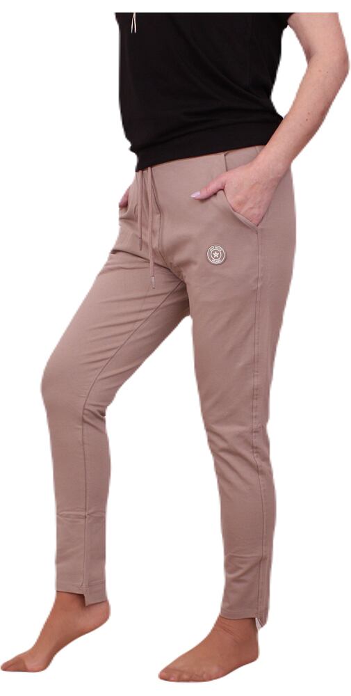 Bavlněné dámské tepláky Megi 1144 světle hnědá