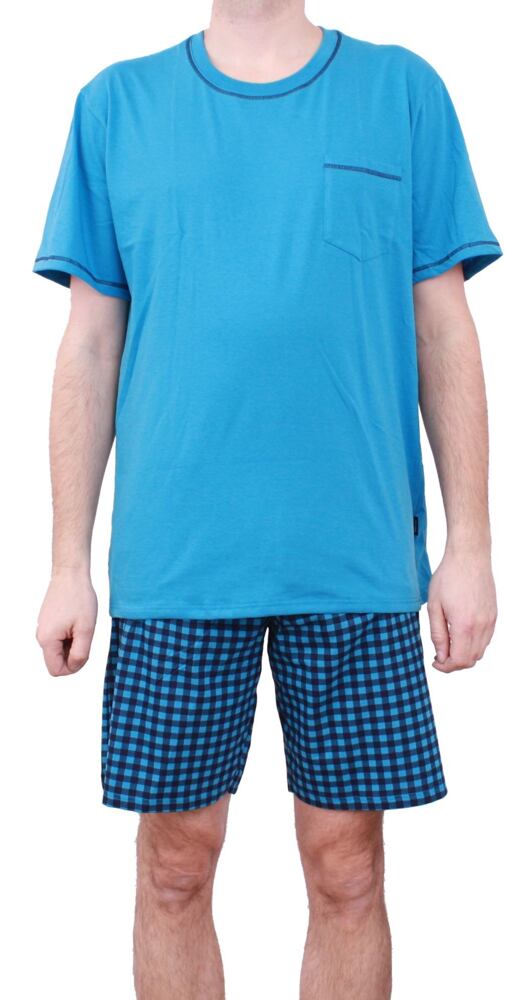 Bavlněné pyžamo Pleas modrá