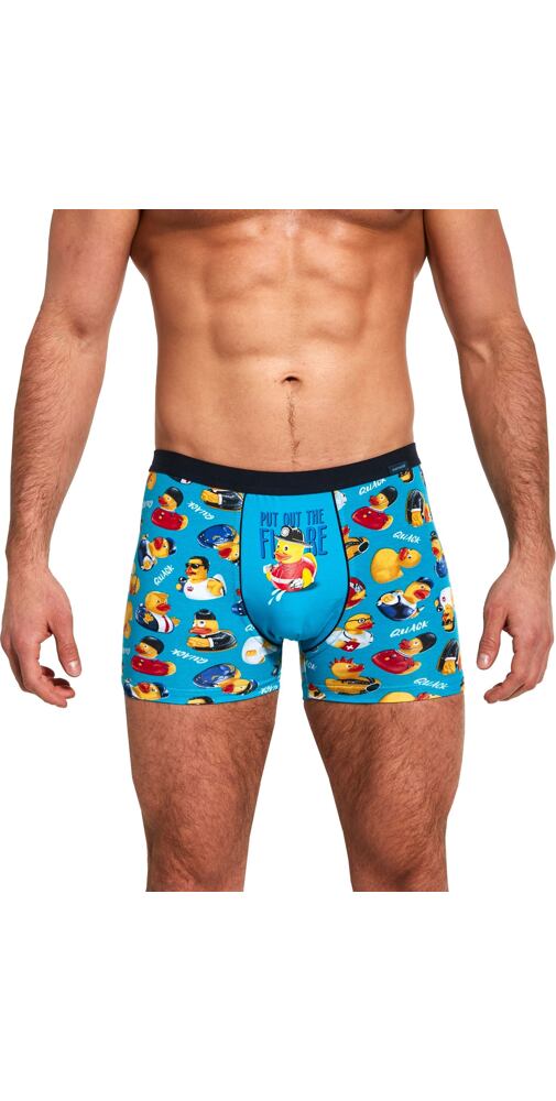 Vtipné boxerky Cornette Tattoo Duck tyrkys