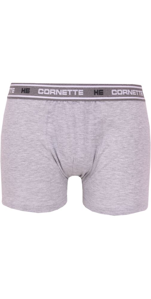 Bavlněné boxerky Cornette High Emotion Energy šedý melír