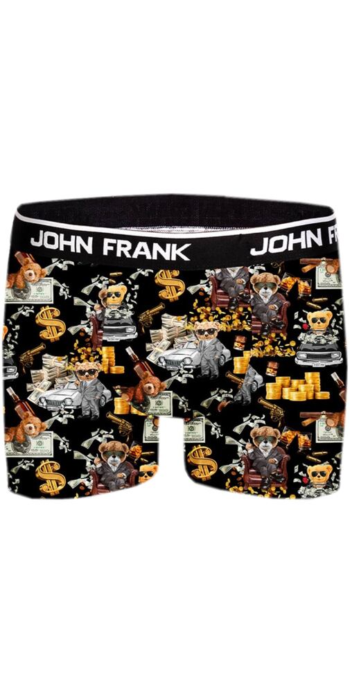 Boxerky pro muže s barevným potiskem John Frank 336 mafia teddy
