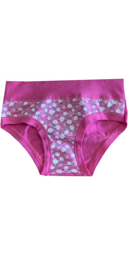 Dívčí kalhotky s kytičkami Emy Bimba B2530 rosa fluo