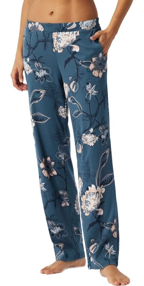 Luxusní domácí kalhoty s potiskem květů 178078