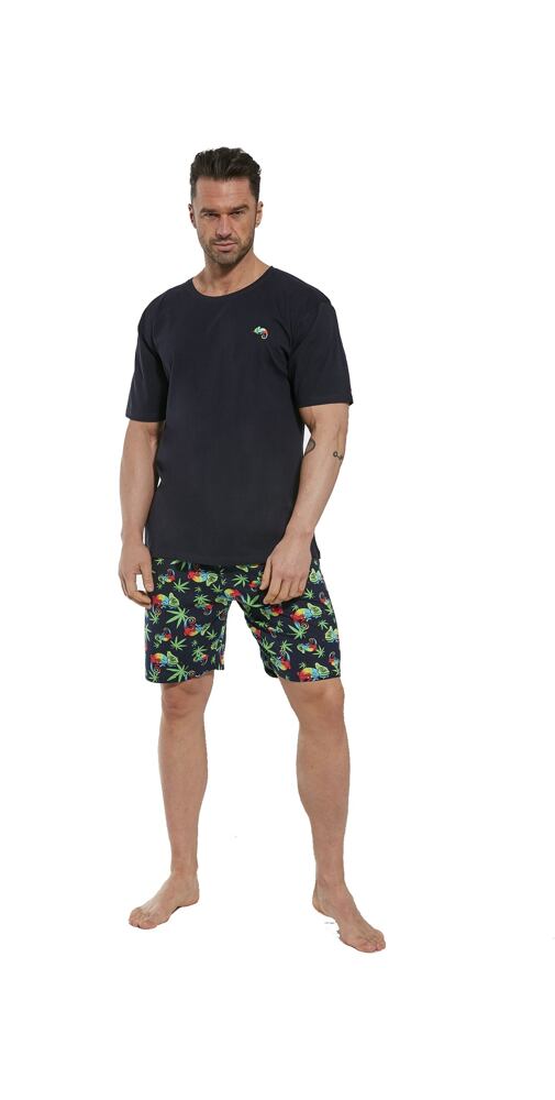 Bavlněné pyžamo pro muže Cornette Camouflage noční modř