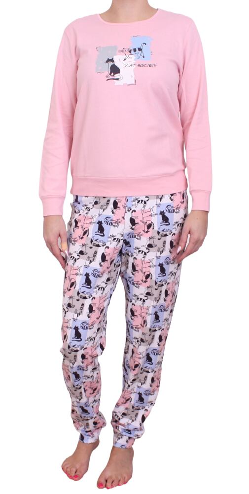Vamp - Pyžamo s dlouhými rukávy 19522 Pink blush
