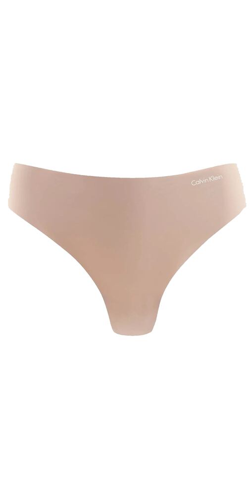 Tanga laserem střižené Calvin Klein QD5147E sv.káva