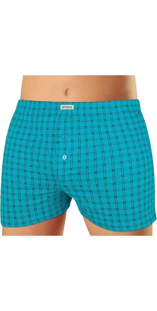 Kostkované trenky pro muže Andrie PS 5771 laguna