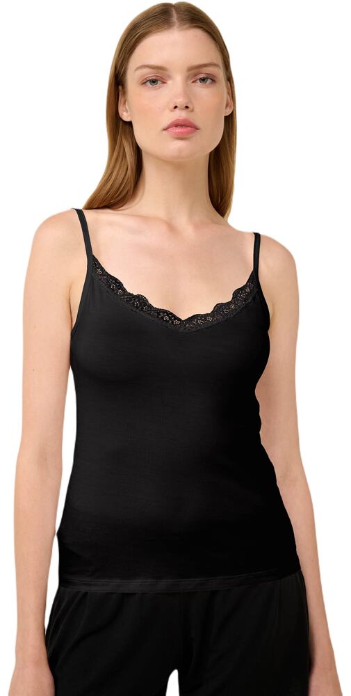 Dámské tílko Vamp Micromodal s krajkou 22802 black