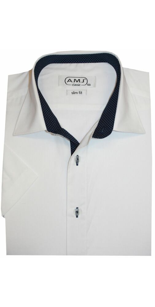 Košile AMJ Classic Slim JKSR 18/33 - bílá