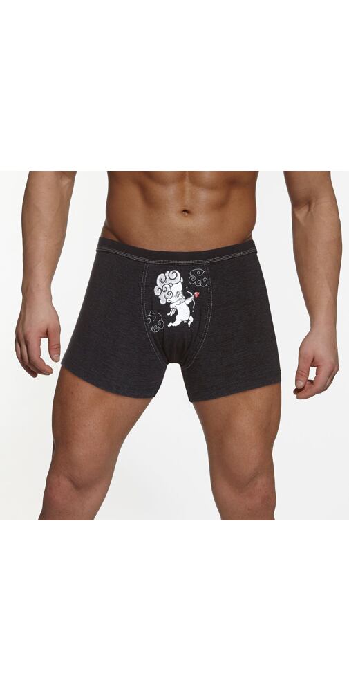 Boxerky Cornette Tattoo CupisArrow - grafit