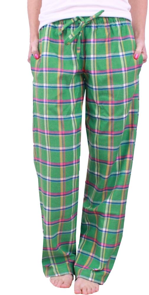 Zelené flanelové kalhoty
