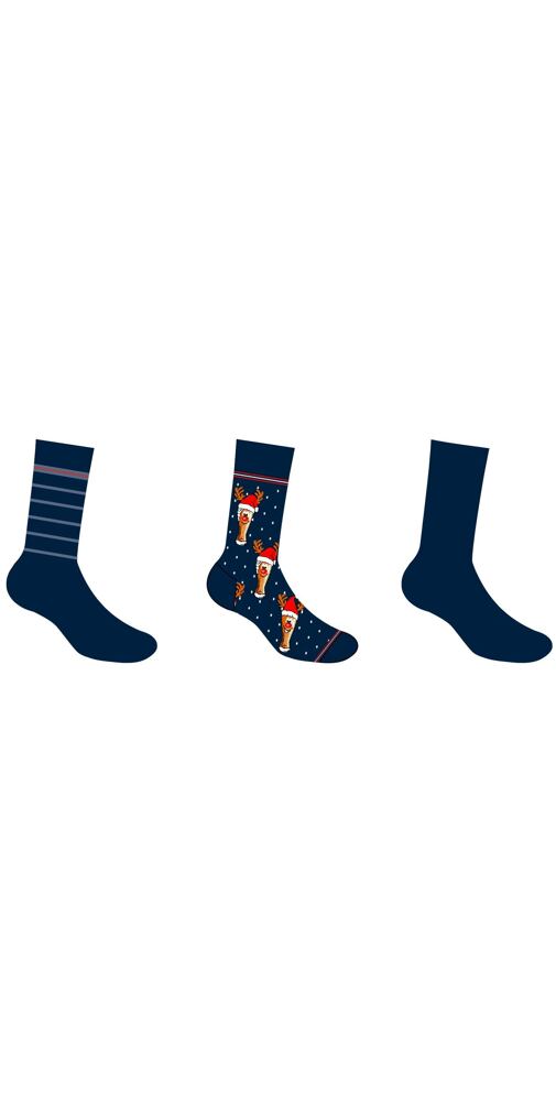 Pánské ponožky Cornette 3pack A46 navy
