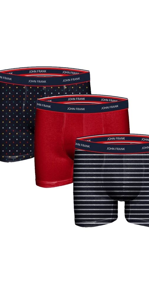 Pánské boxerky John Frank JF3B01 3 pack multicolor