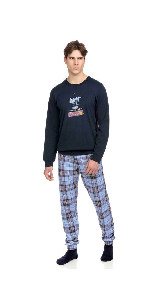 Vamp - Pohodlné dvoudílné pánské pyžamo
