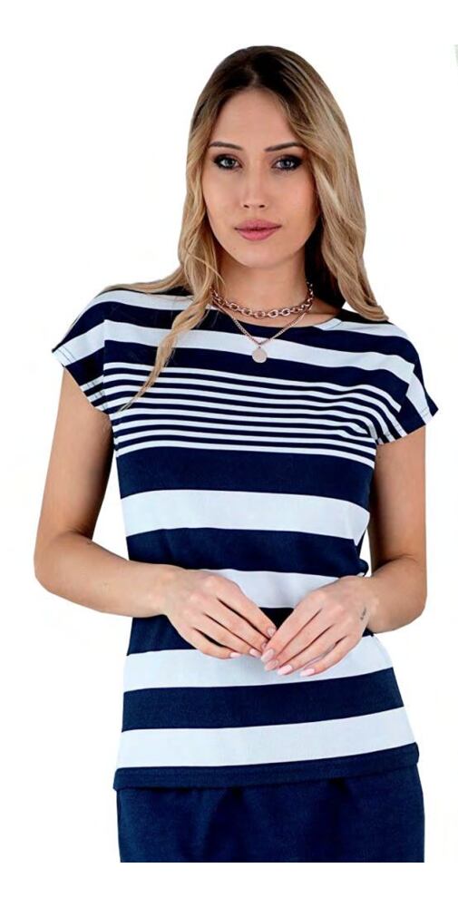 Tričko M. Hajdan BL1155 bílo-navy