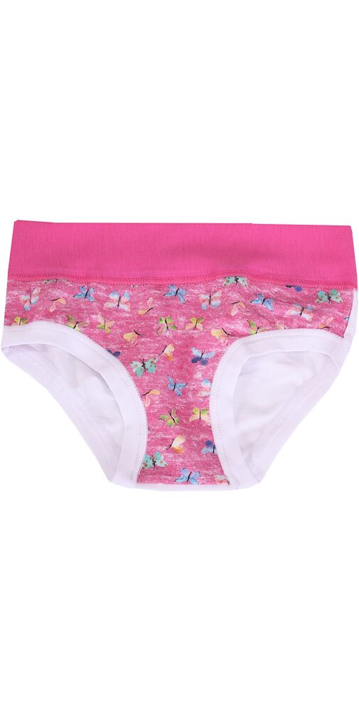 Bavlněné kalhotky pro malé slečny s motýlky Emy Bimba B2534 rosa fluo