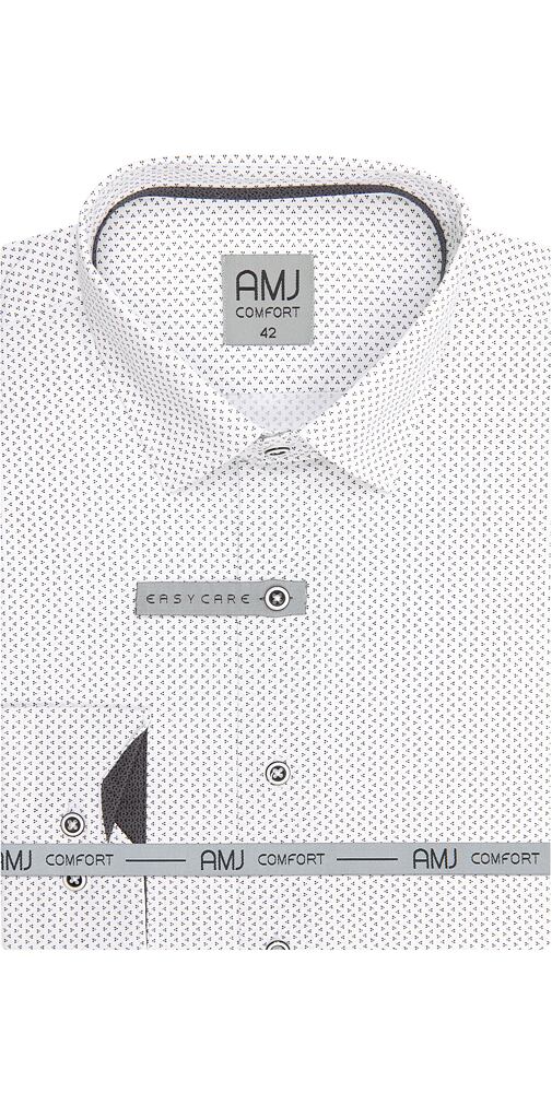 Elegantní pánská košile AMJ Comfort Slim Fit VDSBR 1239 bílá