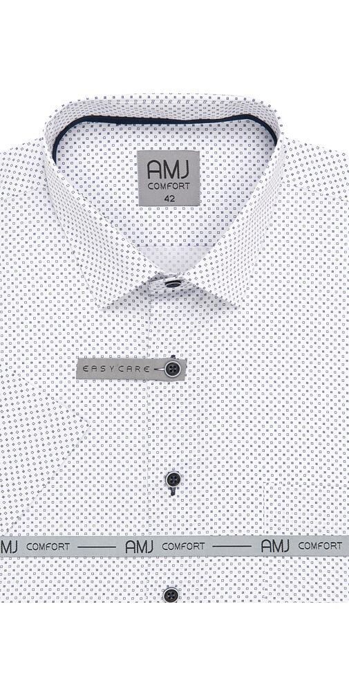 Elegantní košile pro muže AMJ Comfort Fit VKBR 1363 bílo-navy