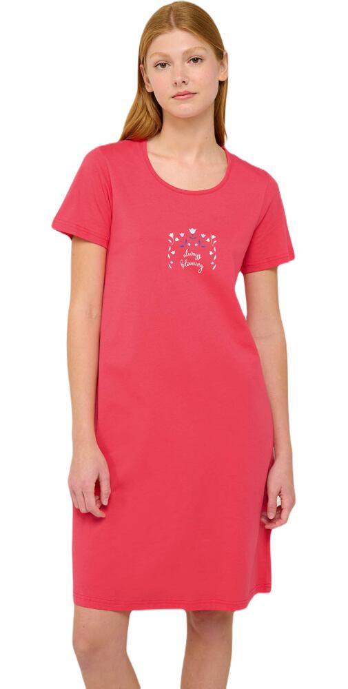 Bavlněná letní noční košile Vamp s krátkými rukávy 22304 red rouge