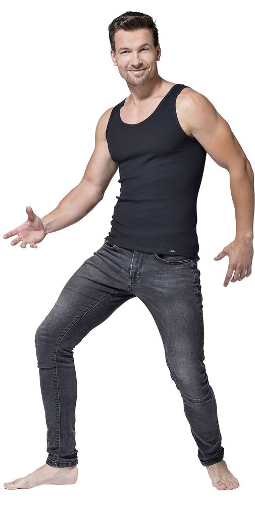 Černé řádkové tílko Pleas