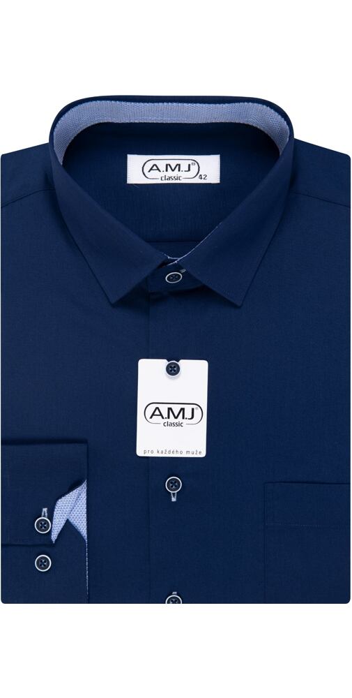 Tmavěmodrá společenská košile AMJ
