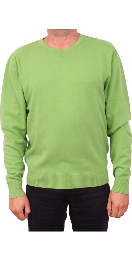 Pánský příjemný zelený svetr AMJ S 015