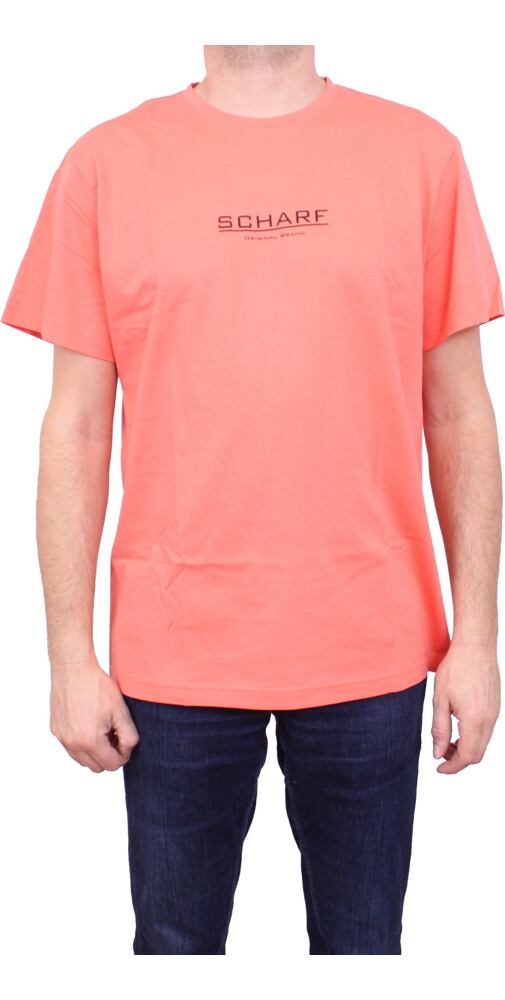Bavlněné tričko pro muže Scharf SFZ055 losos
