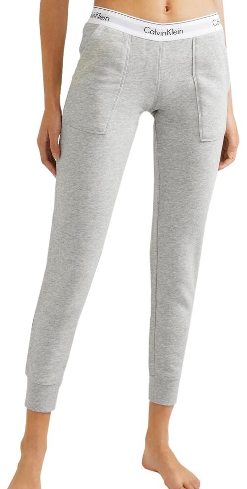 Dámské tepláky Calvin Klein QS5716E šedý melír