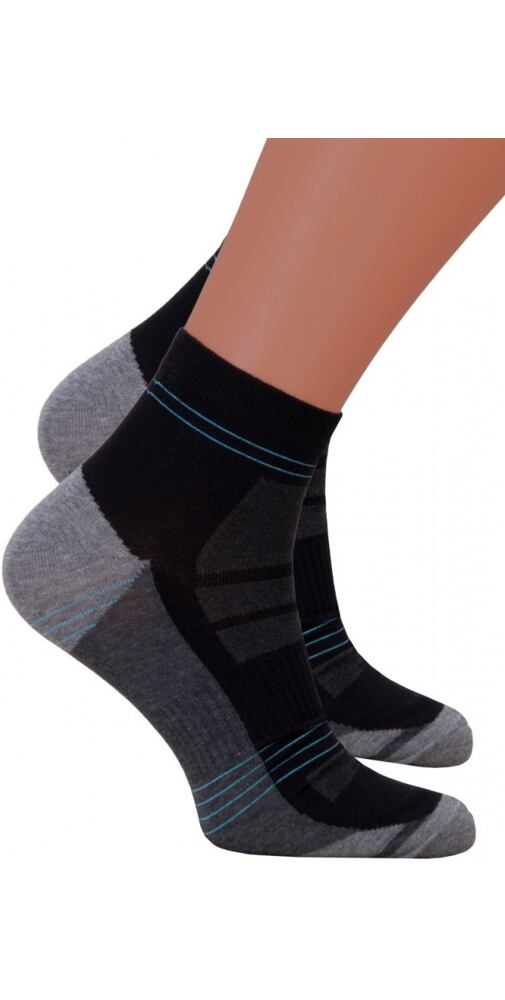 Kotníčkové ponožky pro muže Steven 236054 černé