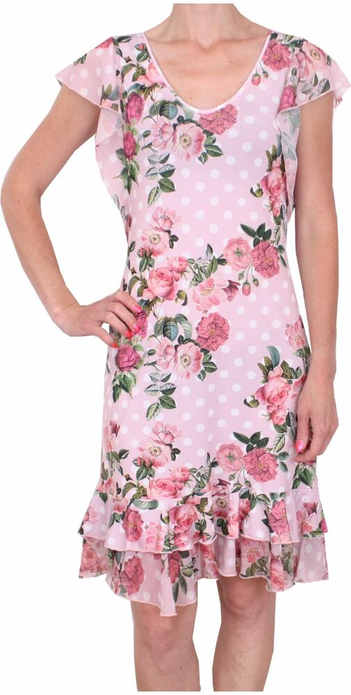 Romantické dámské šaty 721598 pink