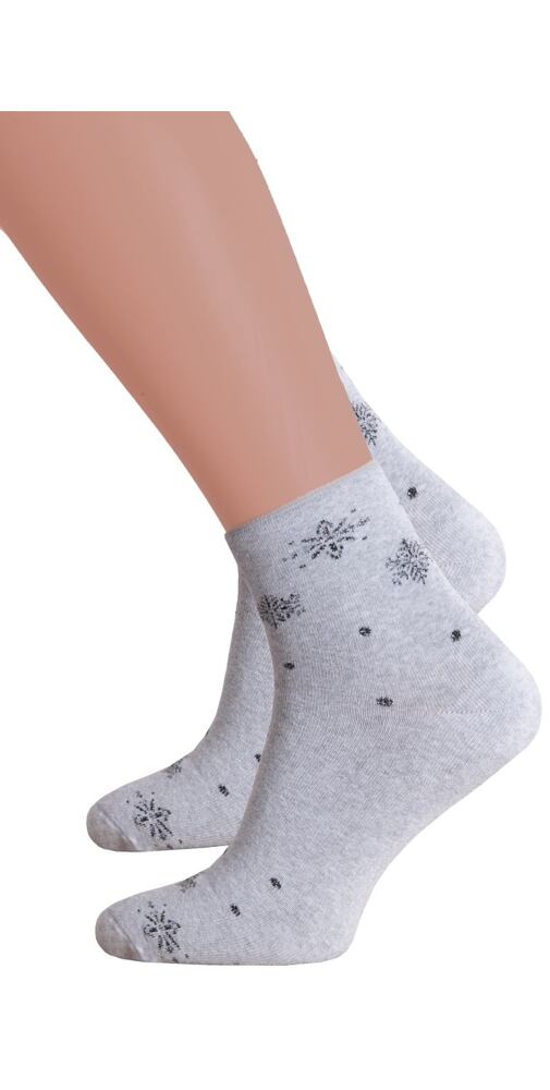 Dámské hřejivé ponožky Steven 44123 sv.šedé